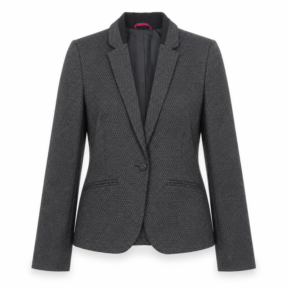 NEXT# Womens Black Polyester Jacket Blazer Size 10