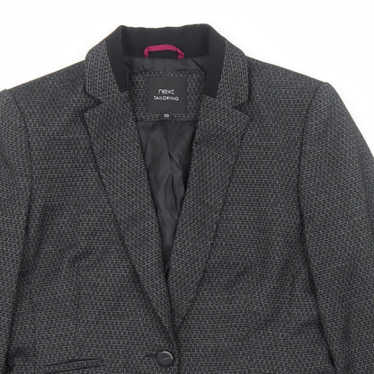 Next# Womens Black Polyester Jacket Blazer Size 10
