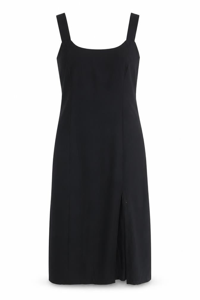 Classics Womens Black Polyester A-Line Size 12 Scoop Neck Zip