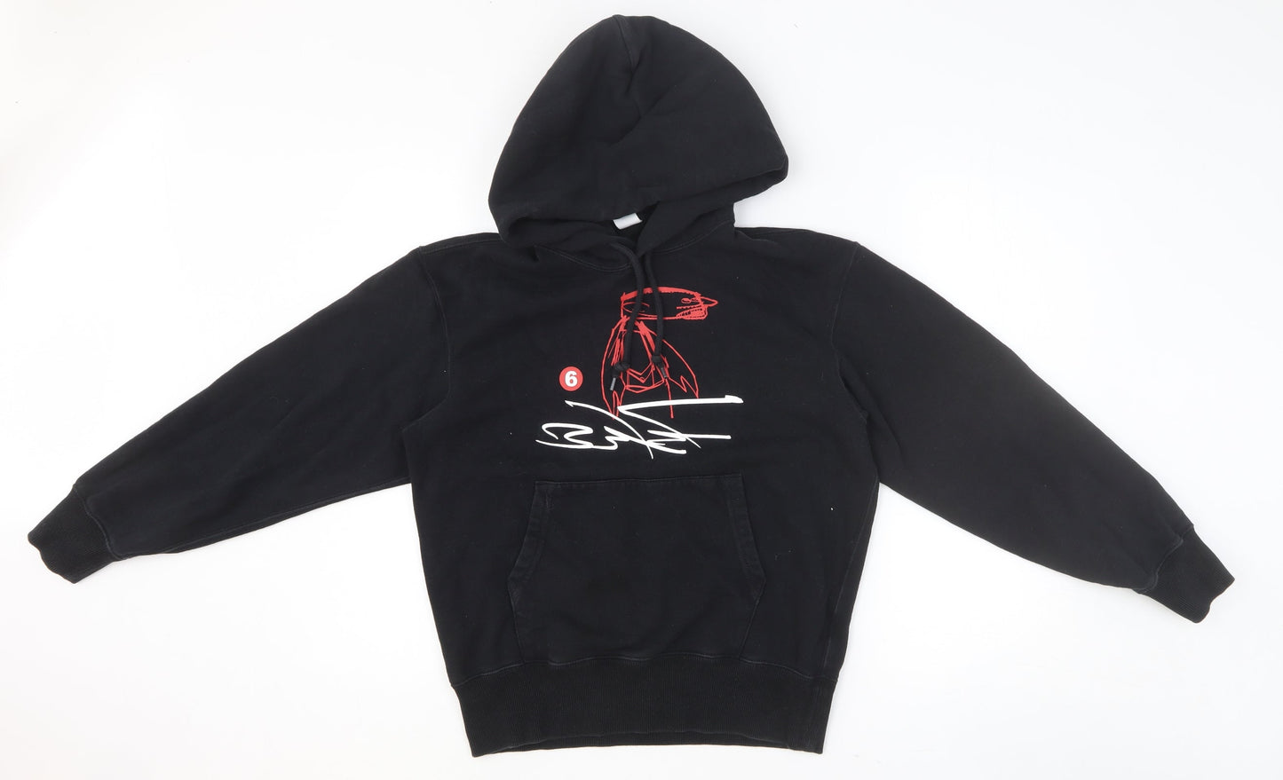 Preworn Womens Black Cotton Pullover Hoodie Size XS Pullover