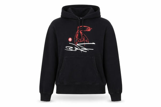 Womens Black Cotton Pullover Hoodie Size XS Pullover