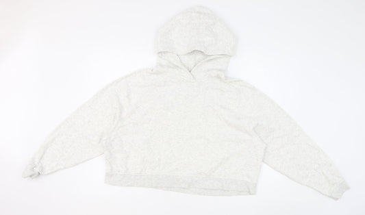 H&M Womens Grey Cotton Pullover Hoodie Size L Pullover