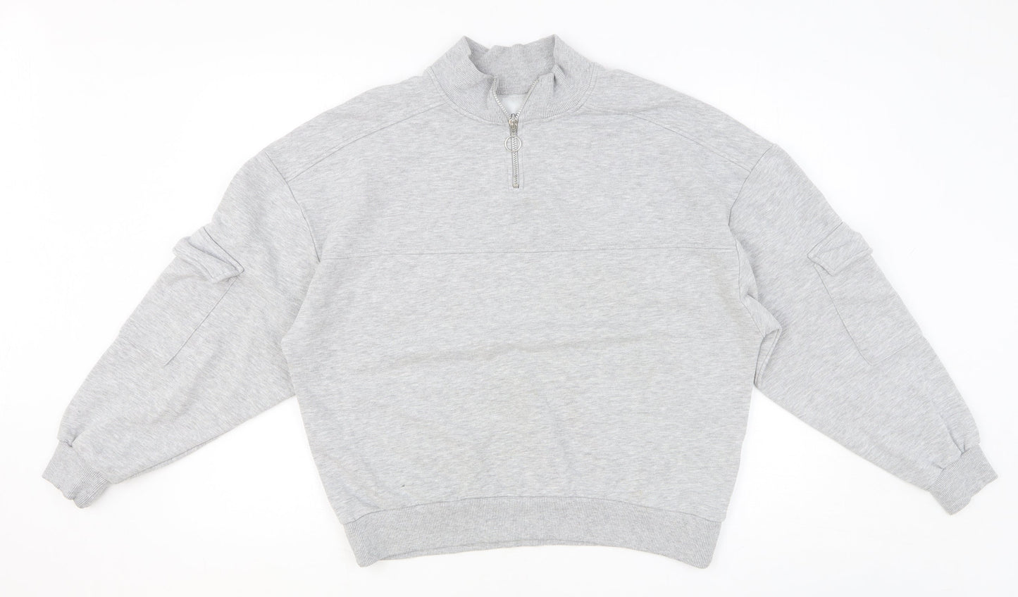 NEXT Womens Grey Cotton Pullover Sweatshirt Size M Pullover