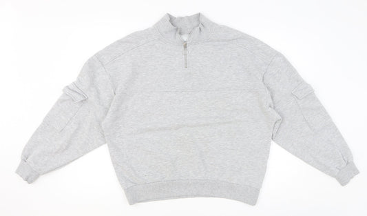 NEXT Womens Grey Cotton Pullover Sweatshirt Size M Pullover