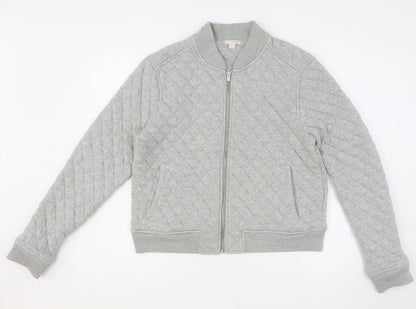 Gap Womens Grey Cotton Full Zip Sweatshirt Size L Zip