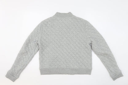 Gap Womens Grey Cotton Full Zip Sweatshirt Size L Zip