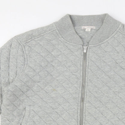 Gap Womens Grey Cotton Full Zip Sweatshirt Size L Zip