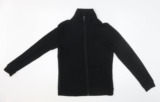 F&F Womens Black Cotton Full Zip Sweatshirt Size 10 Zip - Dance in Line