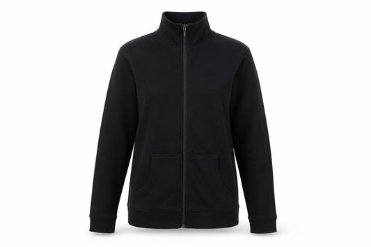 F&F Womens Black Cotton Full Zip Sweatshirt Size 10 Zip - Dance in Line