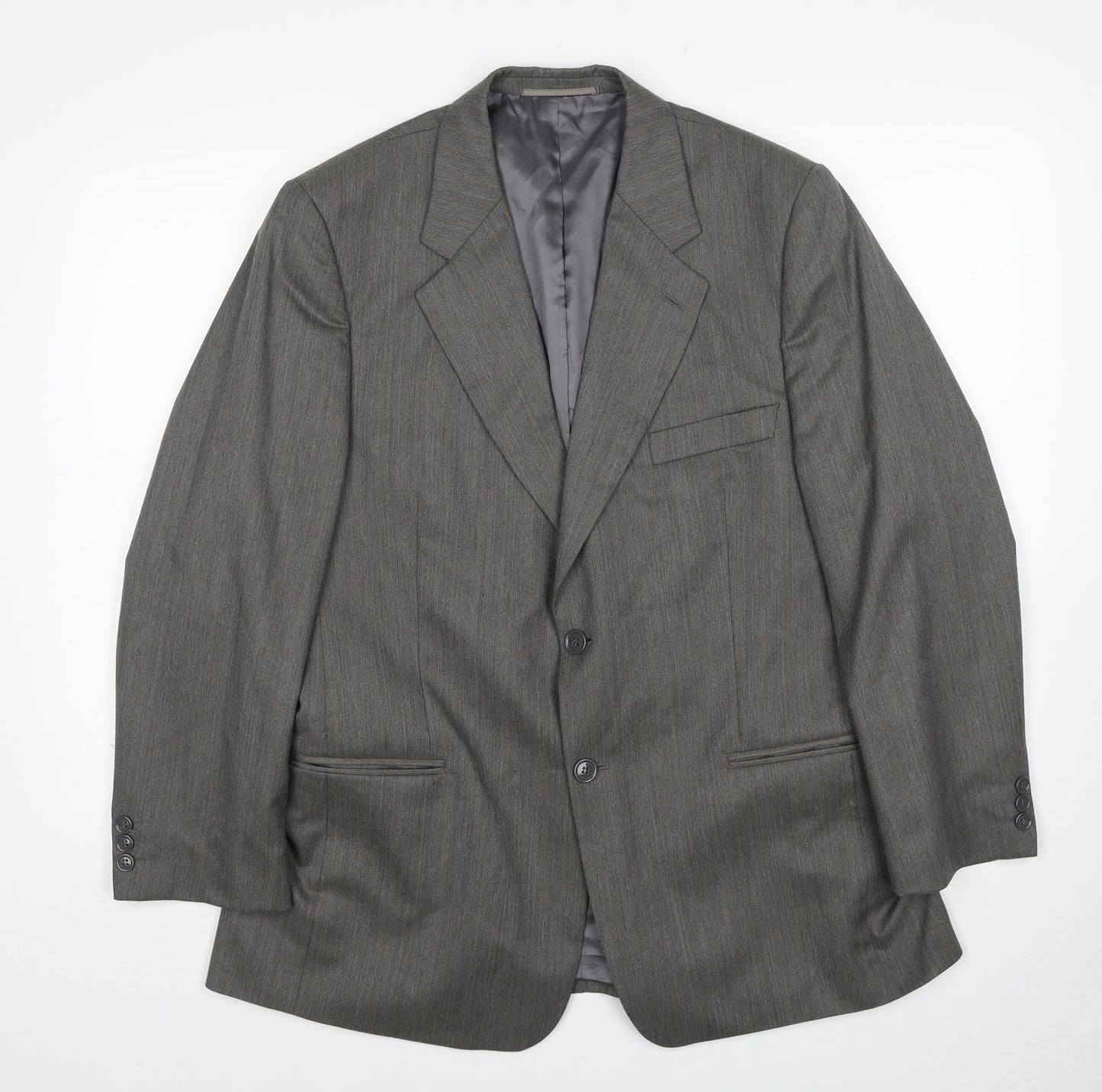 Brook Taverner Mens Grey Polyester Jacket Blazer Size 42 Regular