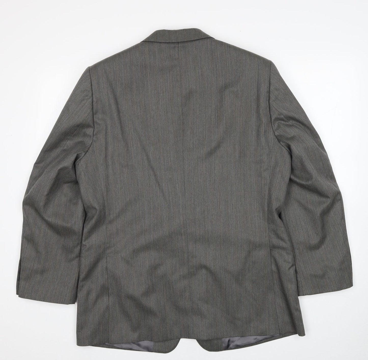 Brook Taverner Mens Grey Polyester Jacket Blazer Size 42 Regular