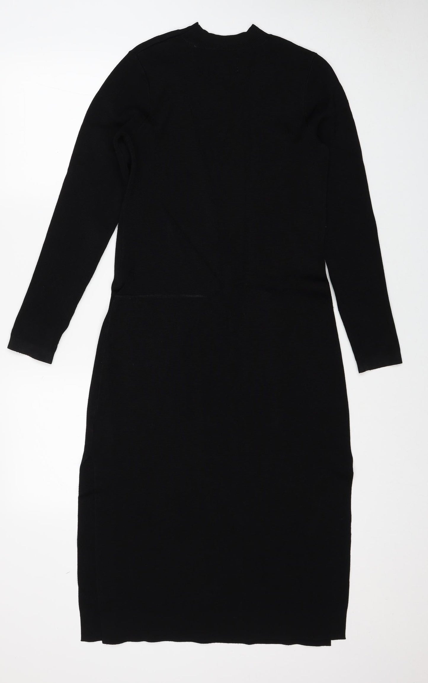 Jack Wills Womens Black Viscose A-Line Size 10 Round Neck Pullover