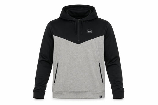 U.S. Athletic Mens Grey Polyester Pullover Hoodie Size M