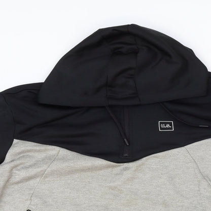 U.S. Athletic Mens Grey Polyester Pullover Hoodie Size M