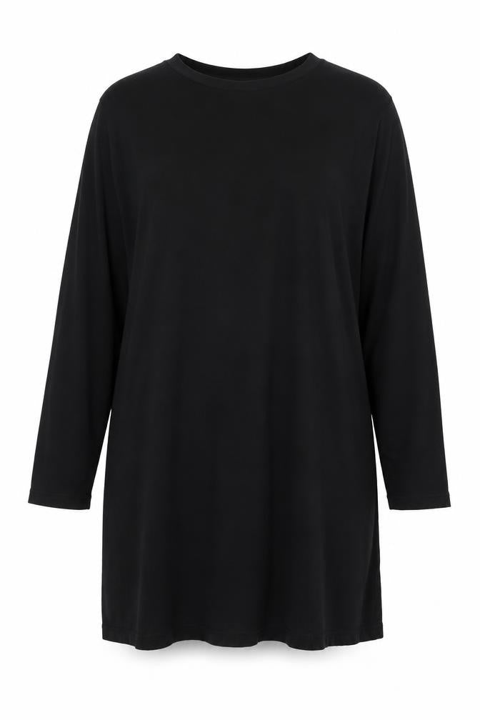 Boohoo Womens Black Polyester A-Line Size 10 Round Neck Pullover