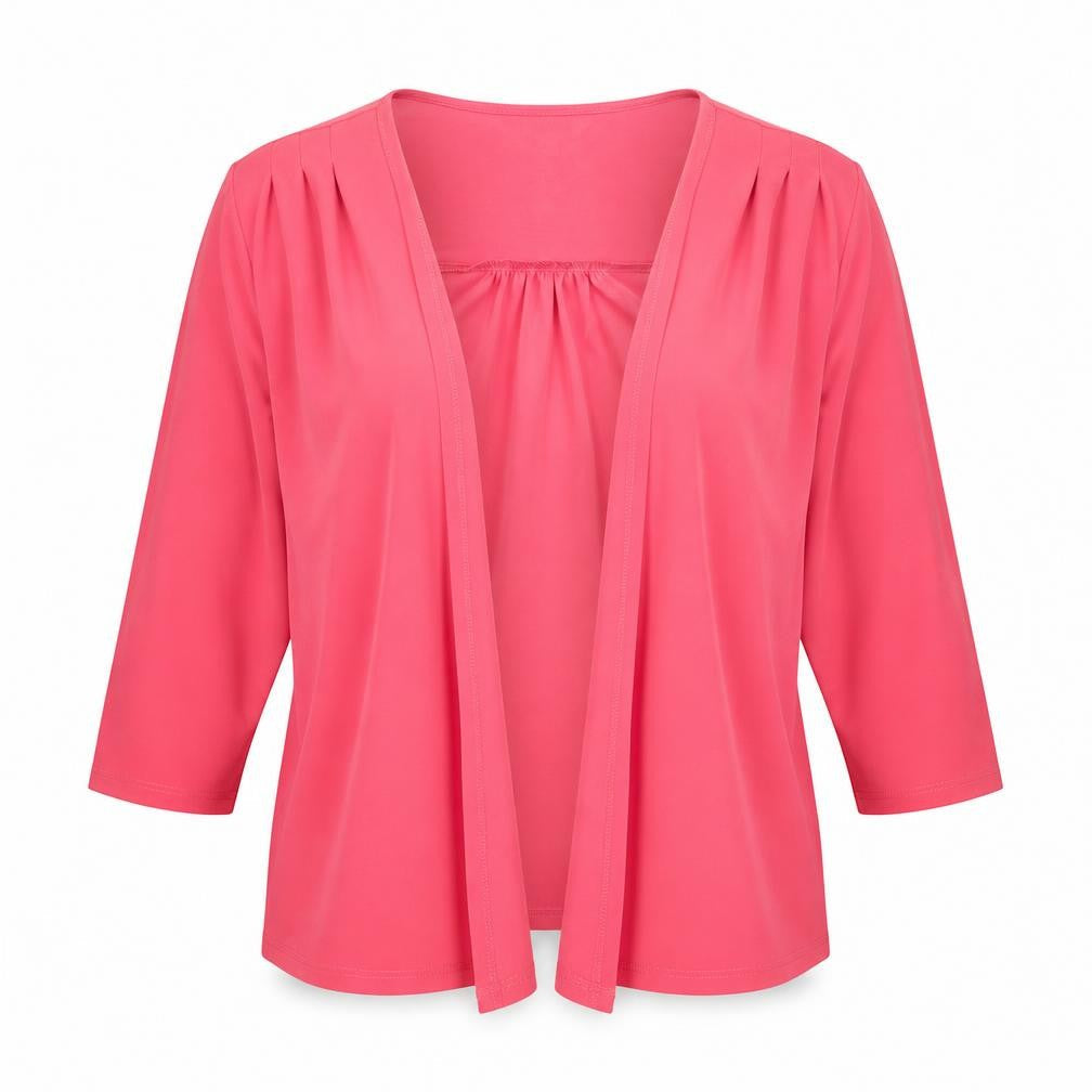 Nightingales Womens Pink V-Neck Polyester Cardigan Jumper Size 16