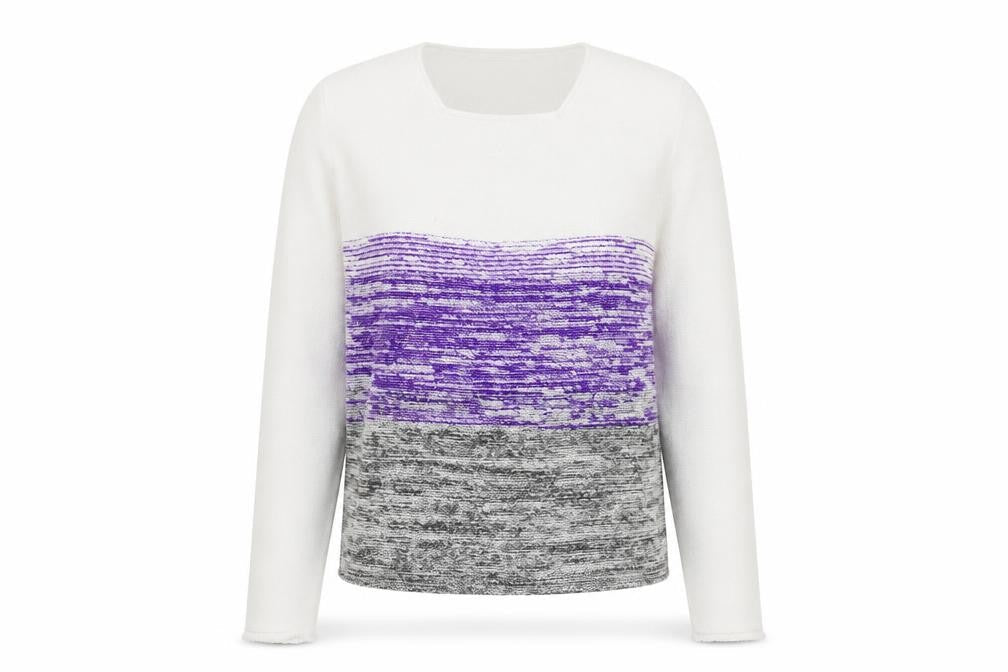 The Sweater Shop Womens White Round Neck Acrylic Pullover Jumper Size M