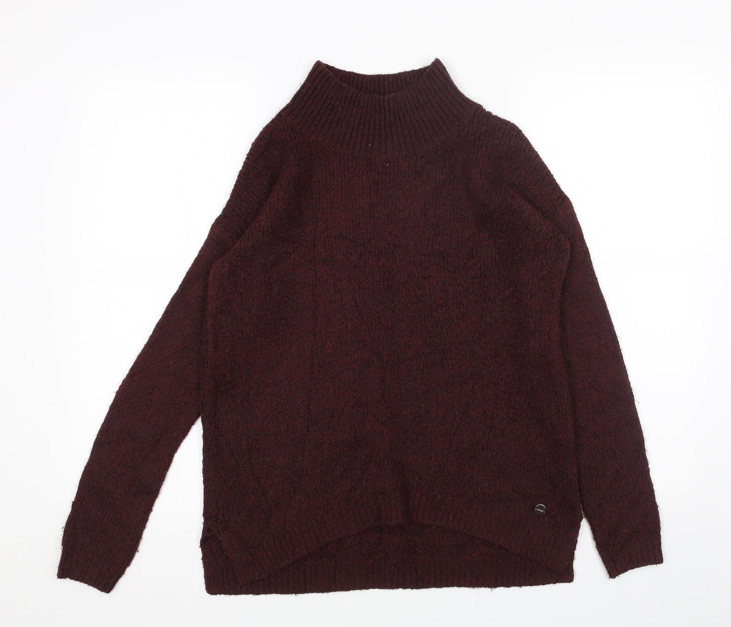 Only Womens Red High Neck Acrylic Pullover Jumper Size S