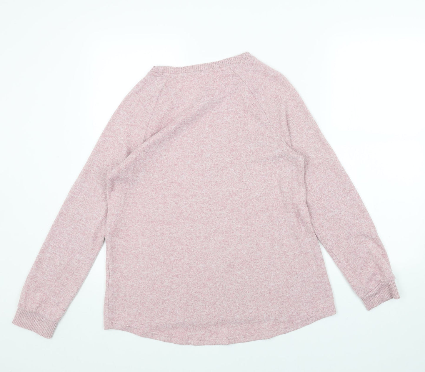 Primark Womens Pink Round Neck Polyester Pullover Jumper Size S