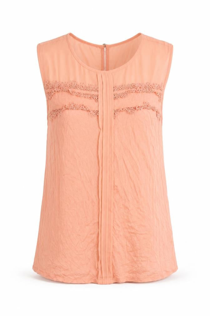 Oasis Womens Pink Viscose Basic Tank Size L Round Neck