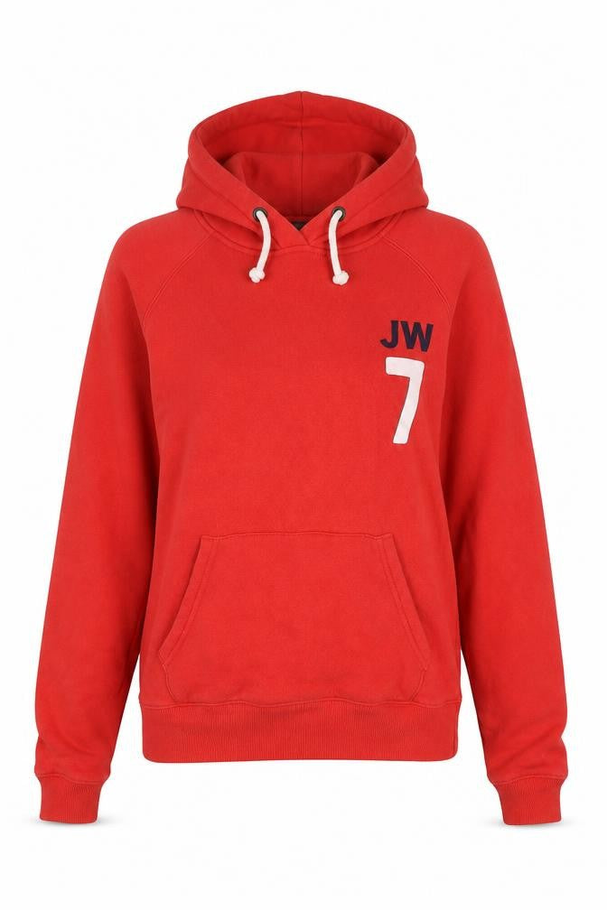 Jack Wills Womens Red Cotton Pullover Hoodie Size 8 Pullover