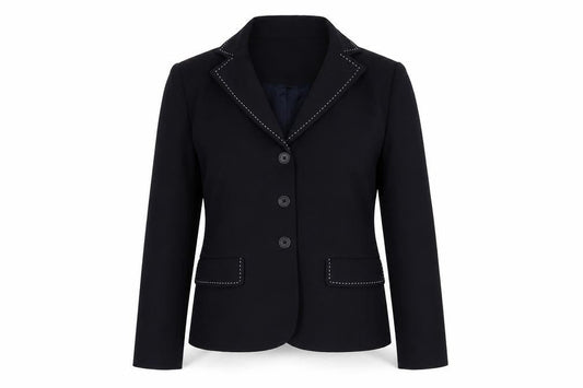 Cleo Womens Black Polyester Jacket Blazer Size 10