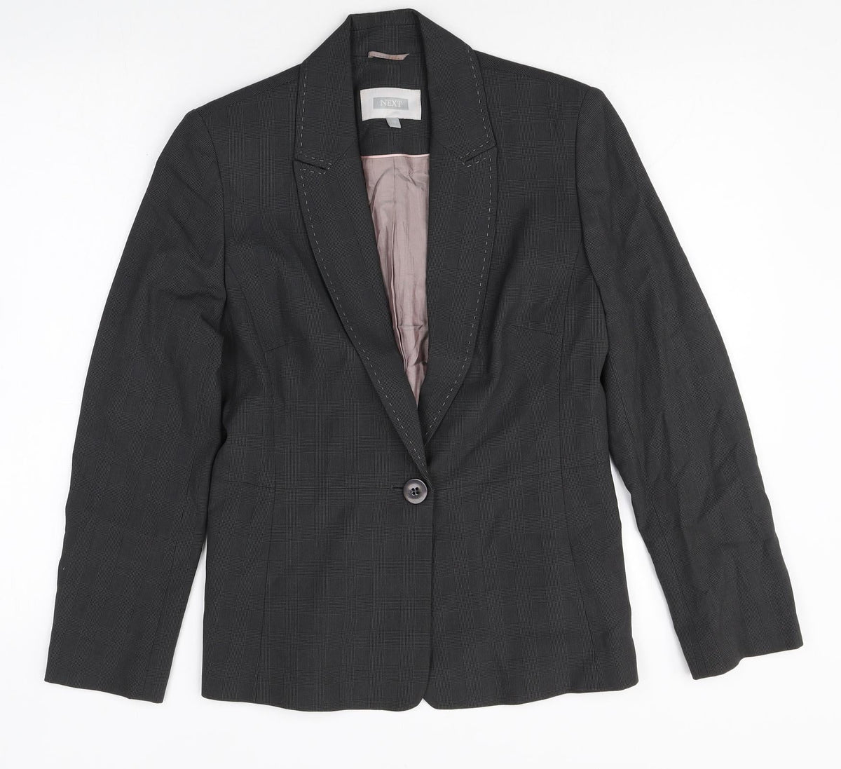 NEXT Womens Grey Polyester Jacket Blazer Size 10