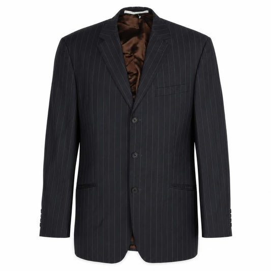 Next Mens Black Striped Wool Jacket Blazer Size 42 Regular