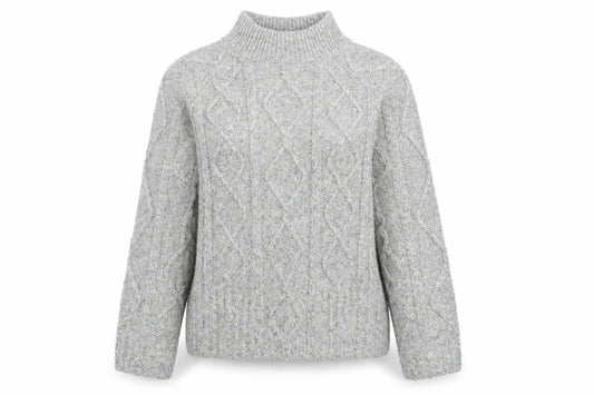 Per Una Womens Grey Mock Neck Polyester Pullover Jumper Size S