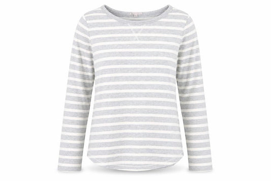 Gap Womens Grey Striped Cotton Pullover Sweatshirt Size M Pullover