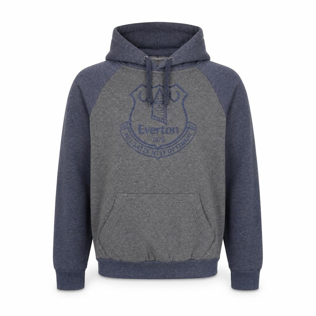Everton FC Mens Grey Polyester Pullover Hoodie Size S