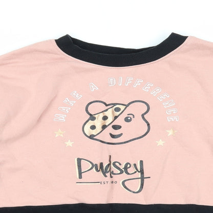 Preloved George Womens Multicoloured Colourblock Cotton Pullover Sweatshirt Size S Pullover - Pudsey - Detail