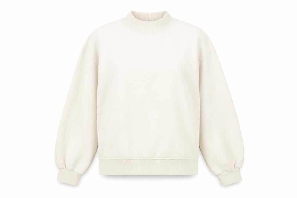 Oasis Womens White Cotton Pullover Sweatshirt Size L Pullover