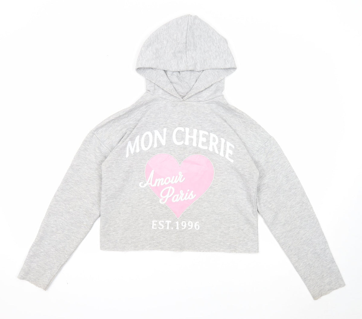 Candy Couture Girls Grey Cotton Pullover Hoodie Size 14 Years Pullover - Mon Cherie