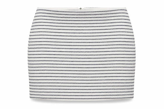 Gap Womens White Striped Cotton Bandage Skirt Size 6 Zip