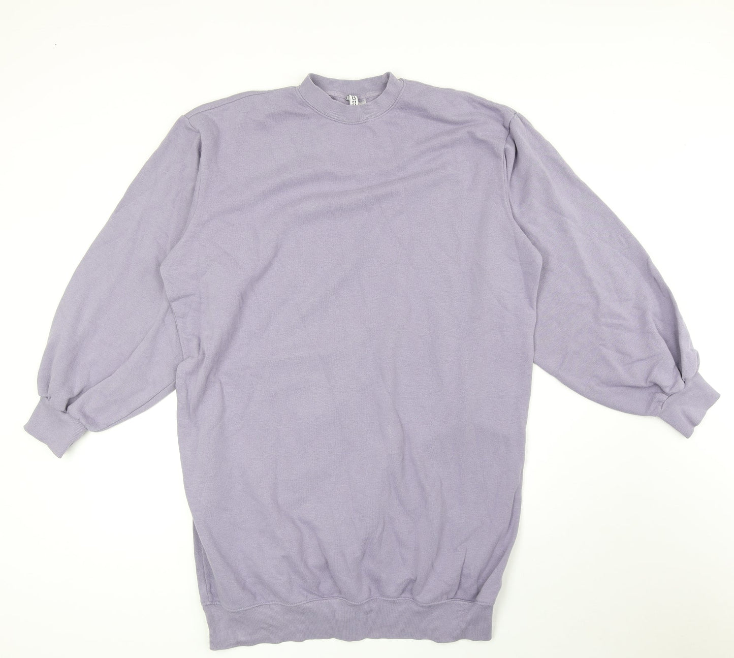 Divided Womens Purple Cotton Jumper Dress Size M Mock Neck Pullover