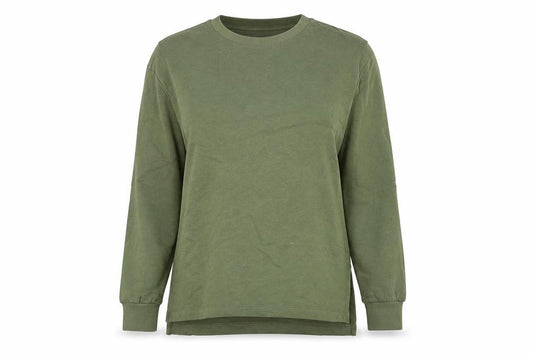 Marks and Spencer Womens Green Cotton Pullover Sweatshirt Size 8 Pullover
