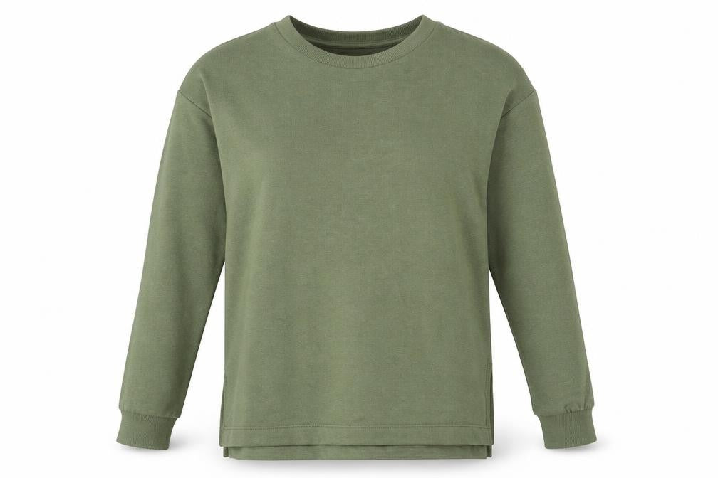 Marks & Spencer Womens Green Cotton Pullover Sweatshirt Size 6 Pullover