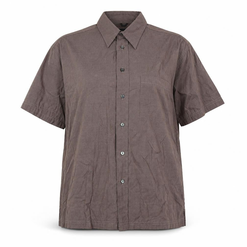 Kenneth Cole Womens Brown 100% Cotton Basic Button-Up Size 16 Collared