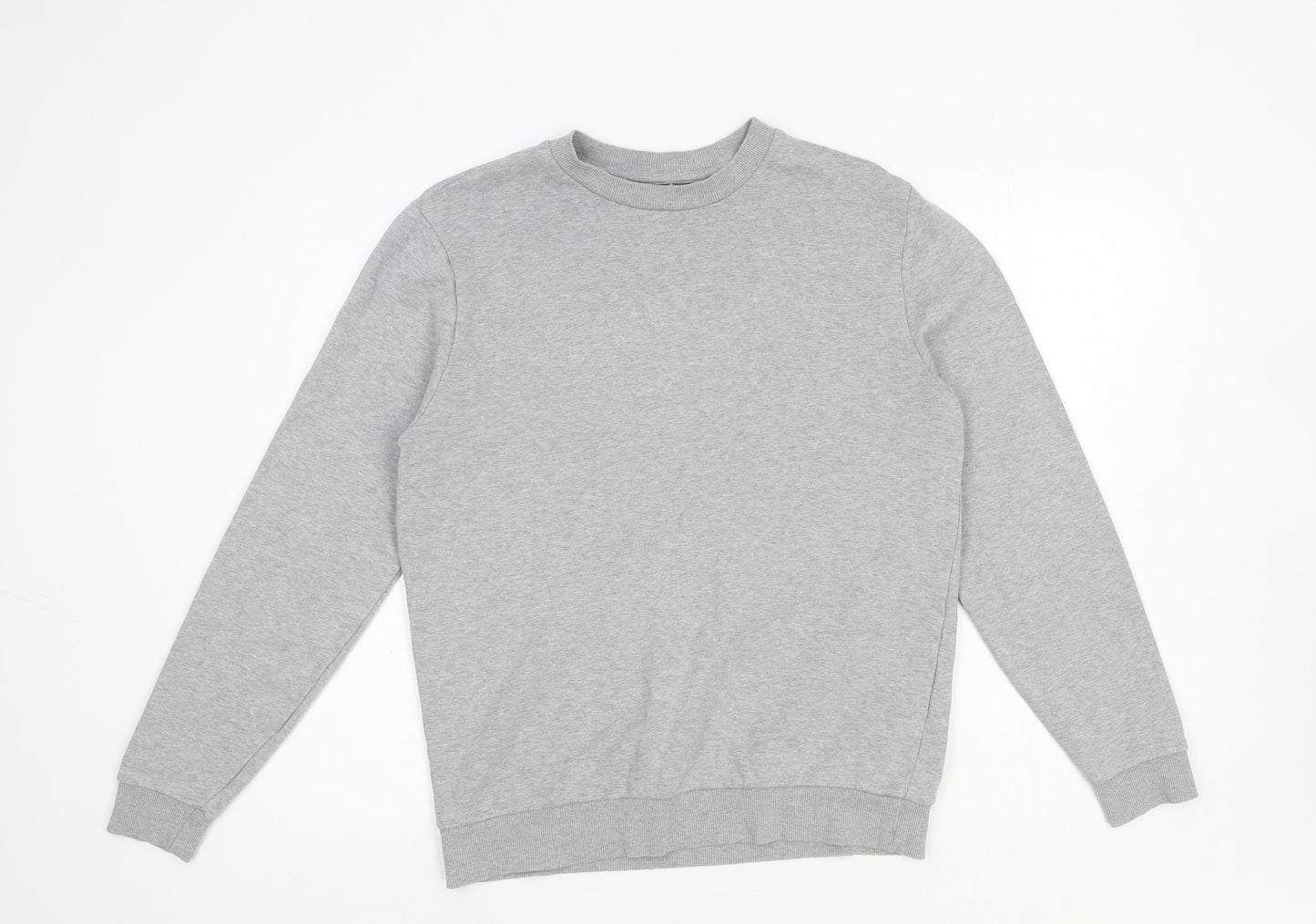 ASOS Womens Grey Round Neck Cotton Pullover Jumper Size S
