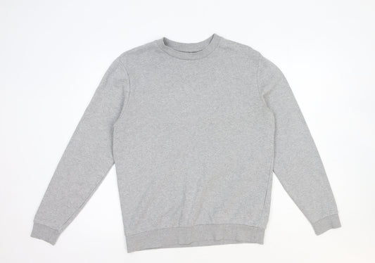 ASOS Womens Grey Round Neck Cotton Pullover Jumper Size S