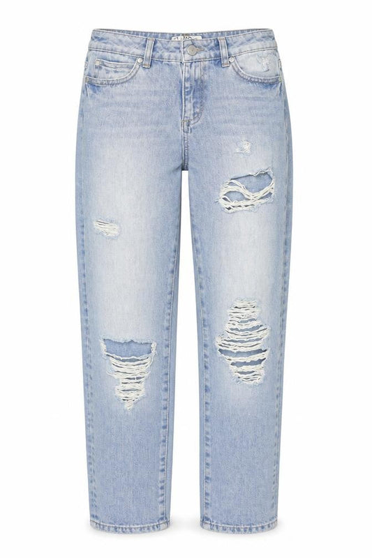Miss Denim Womens Blue Cotton Straight Jeans Size 8 Regular Zip