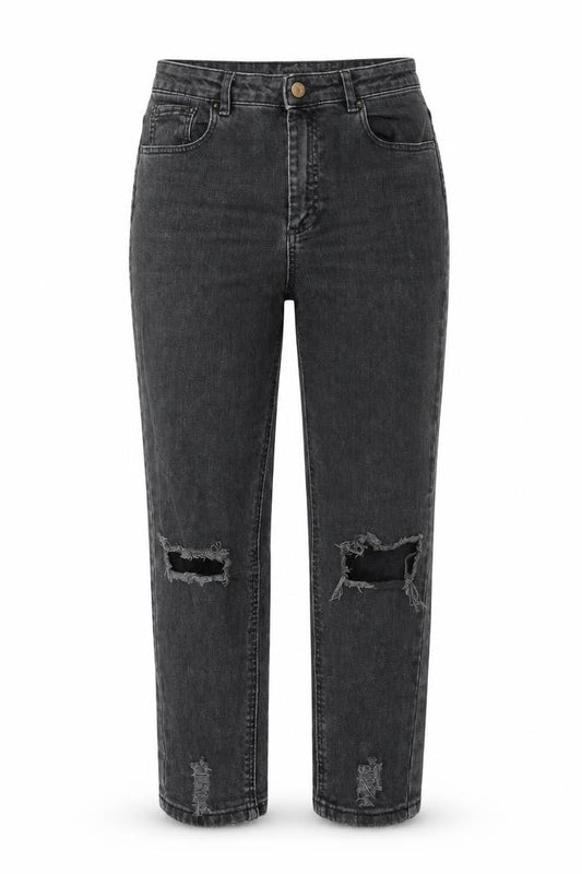 ASOS Womens Grey Cotton Straight Jeans Size 28 in Regular Zip