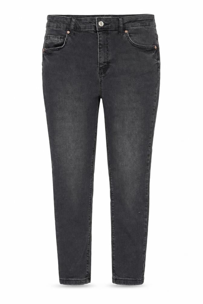 Denim & Co. Womens Grey Cotton Skinny Jeans Size 14 Regular Zip
