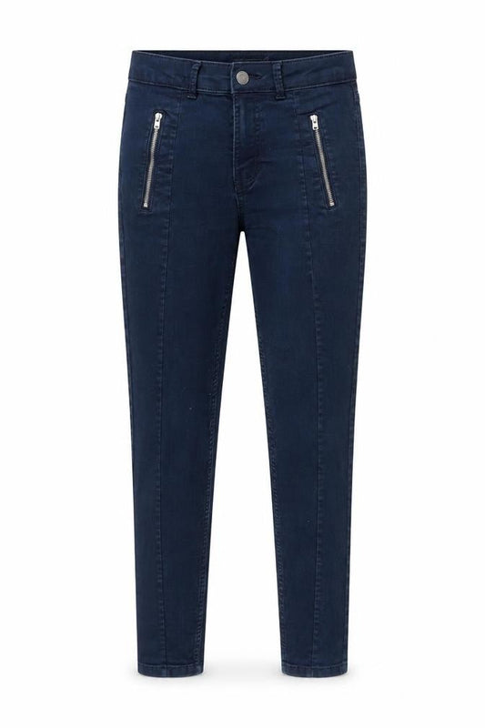 Marks & Spencer Womens Blue Cotton Skinny Jeans Size 8 L25 in Slim Zip