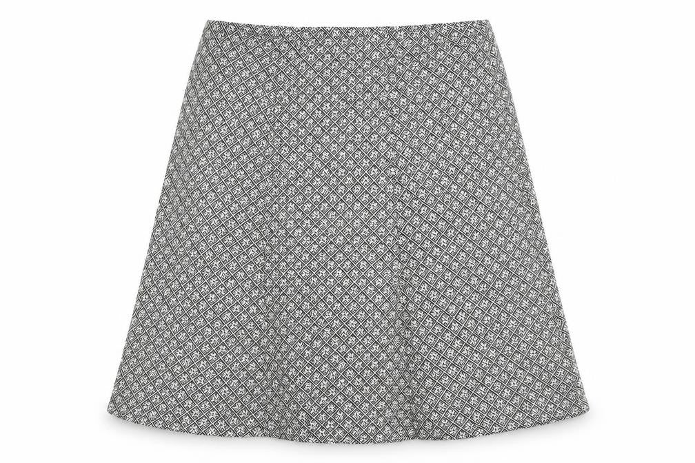 Classics Womens Black Floral Viscose Swing Skirt Size 38 in