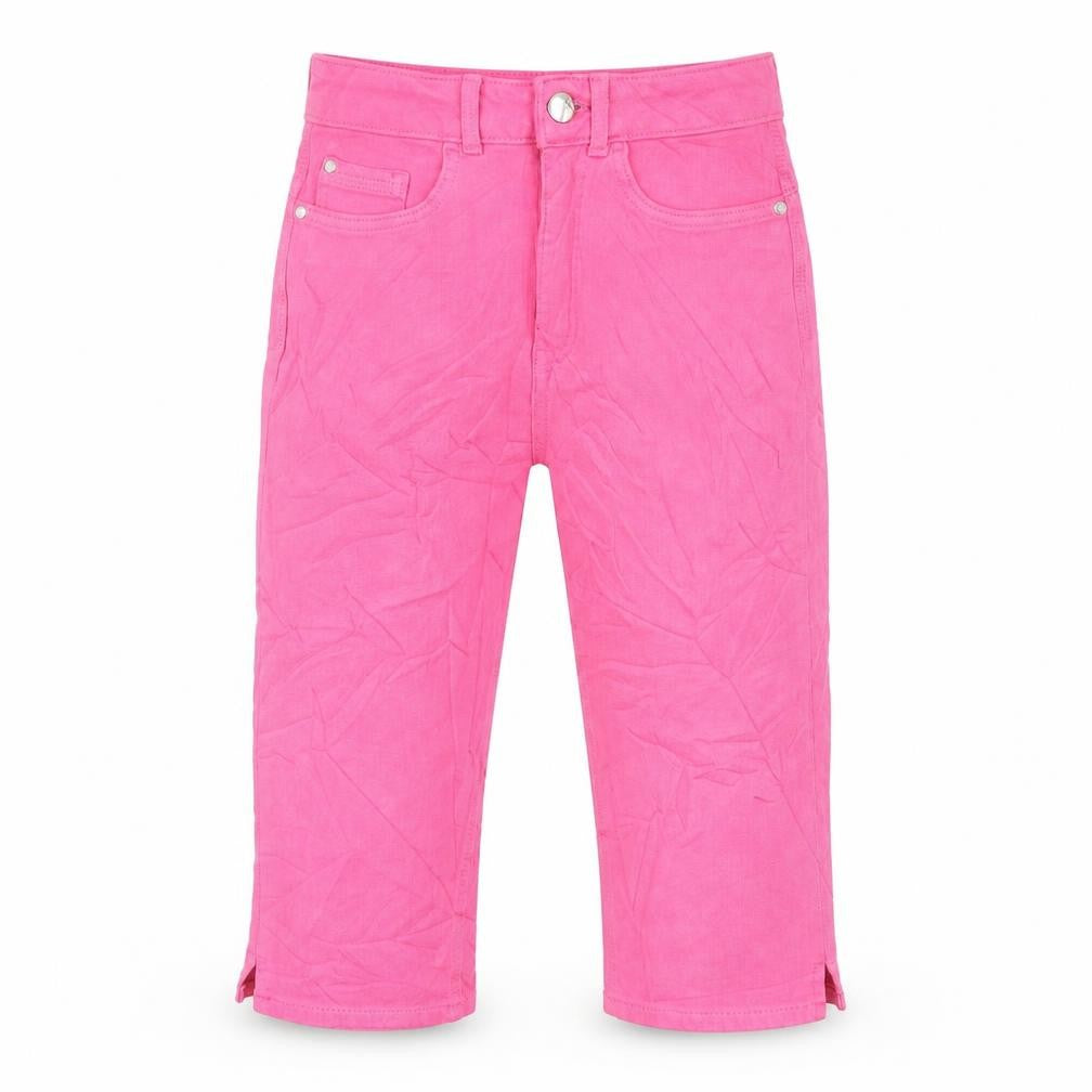 Zara Womens Pink Cotton Cropped Jeans Size 6 Regular Zip