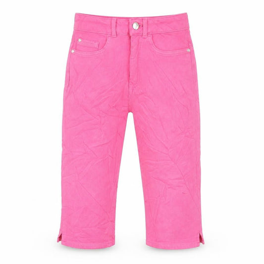 Zara Womens Pink Cotton Cropped Jeans Size 6 Regular Zip