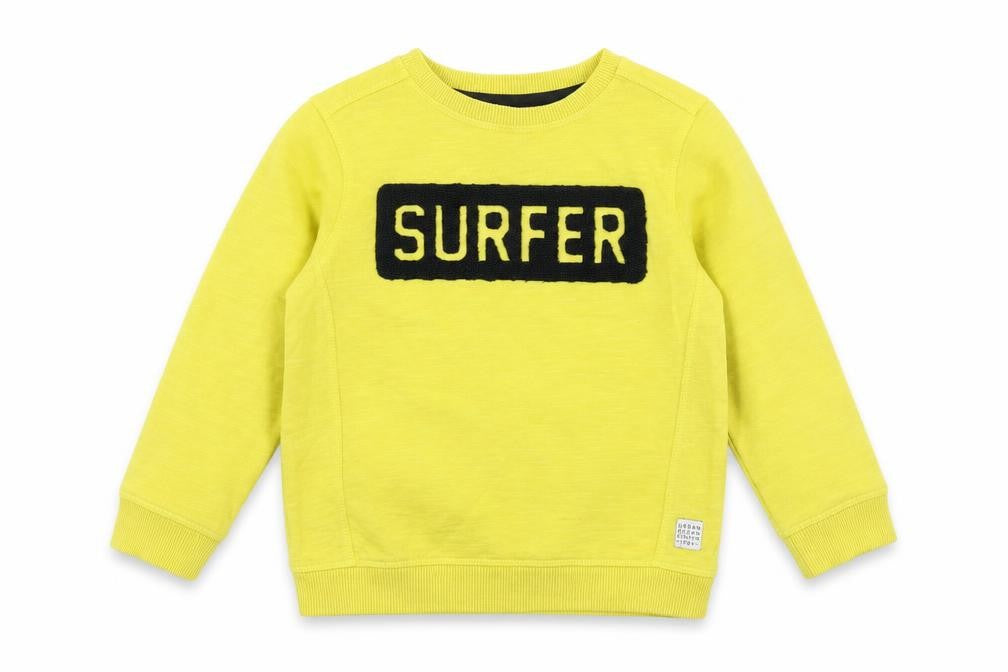 urban ocean Boys Yellow 100% Cotton Pullover Sweatshirt Size 2-3 Years Pullover - Surfer