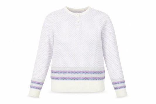 Preworn Womens Purple Round Neck Floral Acrylic Pullover Jumper Size M